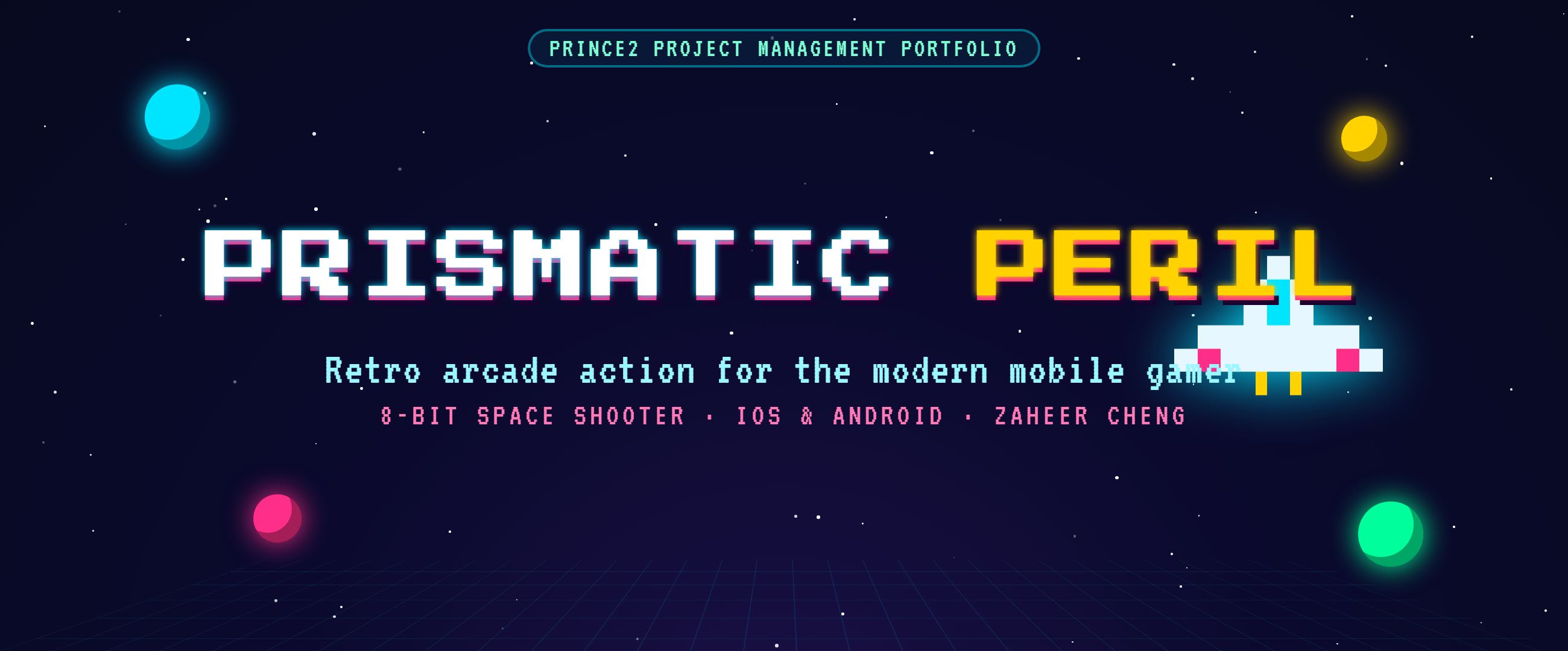 Prismatic Peril — retro 8-bit arcade space shooter